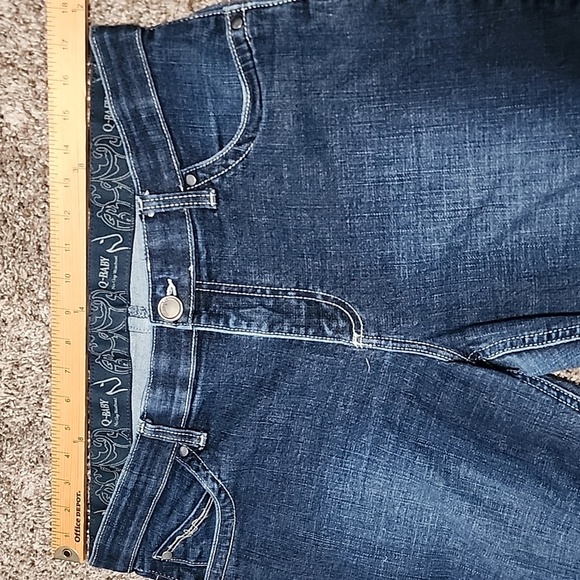 WRANGLER Q-Baby darkwash denim ladies bootcut ultimate riding jeans 13x32 - Picture 8 of 11